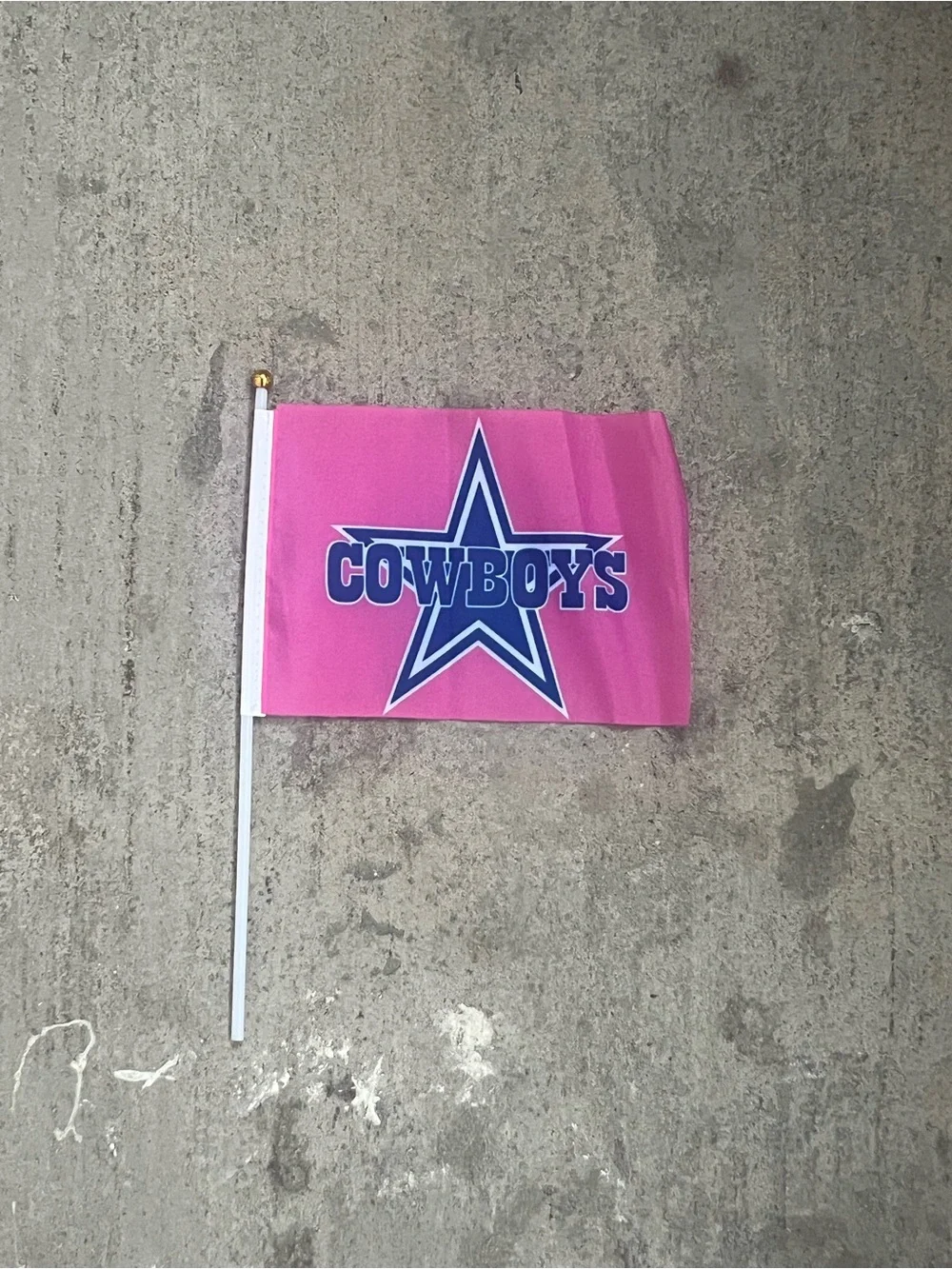 Cowboys Pink Handheld Party Flag